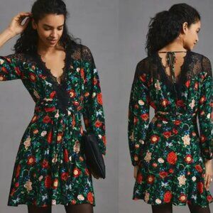 Anthropologie Lacy V-Neck Mini Dress - New - Size 2